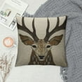 thumbnail image 2 of Nawypu  Deer Throw Pillow Covers Farmhouse Deer Head Couch Pillow Decorative Cushion&nbsp;Covers for Boys Man Wild Safari Accent&nbsp;Pillow&nbsp;Cases Brown, 2 of 5