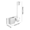 thumbnail image 2 of Rotating Hair Dryer Stand, Adhesive Wall Mount Rack, Adjustable Height, Free Storage, Modern Bathroom Decor, For Small Spaces, Self-Adhesive, Over-the-Door Design, Stylish Home Organization $BS$3, 2 of 8