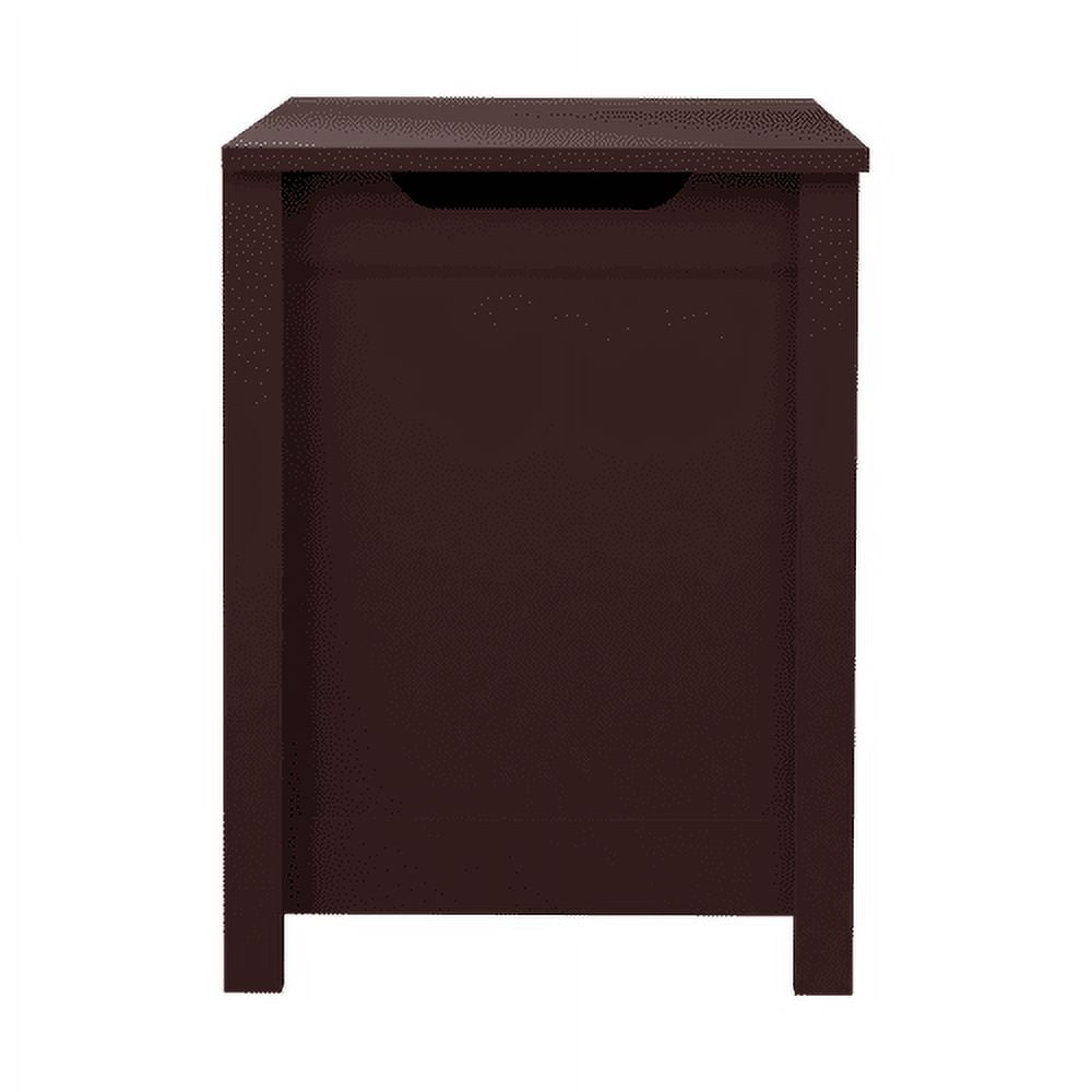 Yoneston Kids Wooden Toy Box Flip-Top Storage Chest Bench with Safety Hinged Lid, Coffee