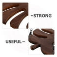 thumbnail image 3 of Monstera Leaf Wine Glass Rack Brown Wood Home Use Space Saving Under Cabinet Storage Hanger, 3 of 8