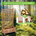 thumbnail image 2 of Spaco 50 Inch Wood Planter Box with Trellis Mobile Raised Bed for Climbing Plant, Planter Raised Beds, Planter Boxes Outdoor, Raised Beds for Gardening, 2 of 12