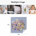 thumbnail image 5 of Cloth Napkins Set of 8 - 20x20 Inches, Watercolor Flowers Washable Reusable Table Napkins, Farmhouse Spring Botanical Daisy Plants Soft & Absortbent Dining Napkin for Party Wedding Hotel Restaurant, 5 of 8