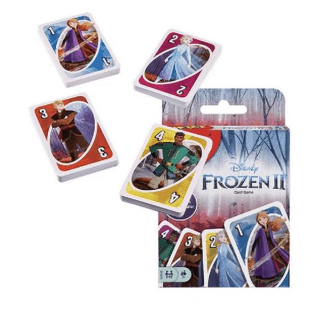 Tarjetas de entretenimiento de juegos de mesa engrosadas UNO, tema de Frozen
