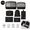 Mysterious Black, variant on 7-Piece Pink Travel Packing Cubes, Luggage Organizer Bags
