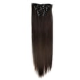thumbnail image 2 of Clip In Hair Extension 6Pcs Full Head Natural Women 16 Clips Synthetic Straight Hair Extensions, 2 of 2