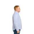 thumbnail image 3 of Big Kong USA Camisa Hombre Blanca Mil Rayas Azul Talla Grande Manga Larga, 3 of 5