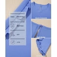 thumbnail image 4 of DOKOTOO Blouses for Women 3/4 Ruffle Sleeve Crewneck Tops Business Work Blouse Casual Dressy Loose Shirts, 4 of 10