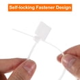 thumbnail image 3 of Uxcell 250pcs Marker Cable Zip Ties, 6.5 Inch Self-Locking Nylon Label Tags Zip Tie Wraps Ties Wire, White, 3 of 7