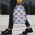 thumbnail image 2 of Lukts Donut with the USA Fag Pattern 15 Inch Student Backpack, Waterproof Laptop Backpack with Adjustable Shoulder Straps, Lightweight Travel, Campus Backpack, Unisex, 2 of 6