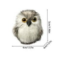 thumbnail image 7 of nvzhuang Faux Fur Owl Figurines Realistic Plush Owl Ornaments Small Animal Sculptures Home Garden Decorations, 7 of 7