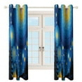 thumbnail image 4 of Starry Night Forest Silhouette Blackout Curtains Window Drapes Room Darkening Thermal Insulated Grommets Blackout Curtains, for Living, Dining, Bedroom,2 Panels, 4 of 6