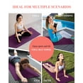 thumbnail image 7 of Purple Burlap Texture Yoga Towel for Hot Yoga Non Slip, Farmhouse Vintage Purple Yoga Mat Towel Absorbent Yoga Sweat Towels Microfiber Hot Yoga Blanket for Bikram Pilates 26"x70", 7 of 7