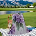 thumbnail image 4 of GWJING Purple Lilac Flowers Blanket Throw Blankets for Couch Soft Throw Blanket for Bed, Sofa, Couch, Camping Fuzzy Blankets Throw Blankets 50x60in, 4 of 8