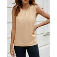thumbnail image 2 of Women'S Silk Satin Tank Top Summer Business Casual Outfit 2025 Sleeveless Work Dressy Shirt Khaki XXL, 2 of 7