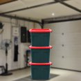 thumbnail image 4 of Rubbermaid Roughneck 18 Gal Plastic Holiday Storage Tote, Green and Red (6 Pack), 4 of 9
