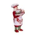 thumbnail image 2 of Kurt S. Adler FA0128 10.5 in. Fabrich Gingerbread Chef Santa, 2 of 7