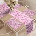 thumbnail image 2 of Ambesonne Dragonfly Table Runner & Placemats, Vibrant Wings Insect, Placemat 4 pcs + Runner 16"x90", Pale Pink Fuchsia, 2 of 2