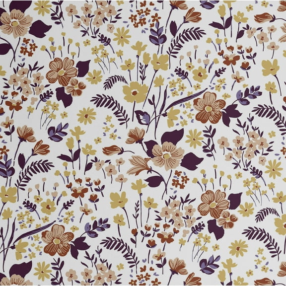 S4Sassy Removable Nature-Inspired Waterproof Wall Wrap, Finish Wallcover, Mini Floral Contact Paper For Walls, Cabinets, Dresser, Self Adhesive Vinyl Wallpaper Roll - Brown (25"X 120")