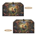 thumbnail image 4 of TSOVTHRID Rooster Flower Oil Painting Print Microwave Oven Cover Dust-Proof Microwave Oven Cloth Cover Small Appliance Dust Covers Case Protections Protector, 18.25"W x 14.5"D x 11"H, S, 4 of 7