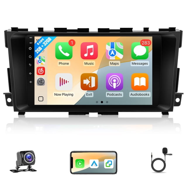 Estéreo de coche Leadfan Carplay y Android Auto para Nissan Altima