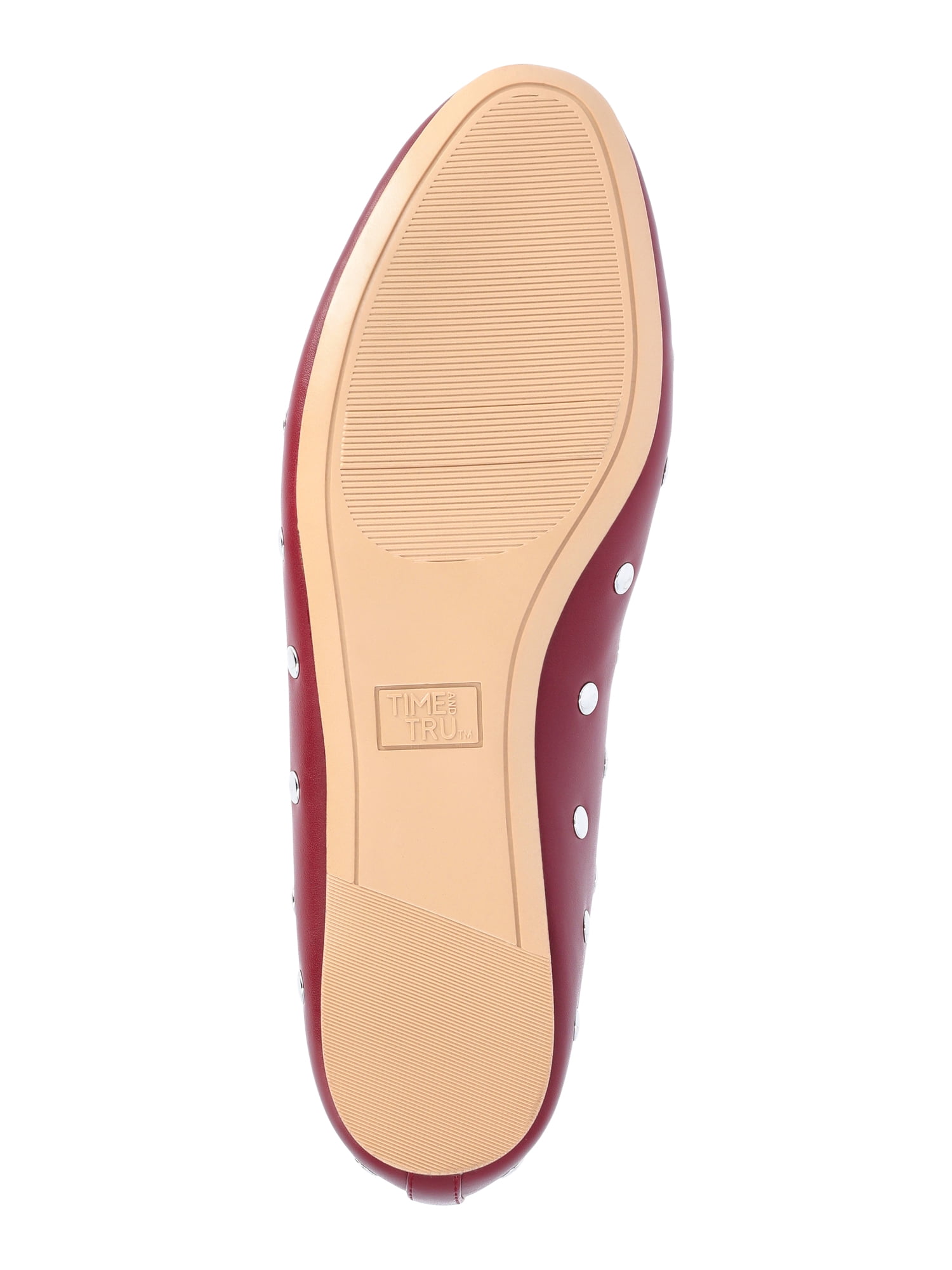 Time and Tru Women's Studded Ballet Flat