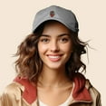 thumbnail image 4 of Dalix Strawberry Embroidered Cap Cotton Baseball Summer Cool Dad Hat Womens in Gray, 4 of 5