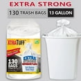 thumbnail image 4 of 130-Pack 13 Gallon Heavy-Duty Garbage Bags – Expandable, Leak-Resistant, Odor-Proof Trash Bags for Home & Outdoor, 4 of 7