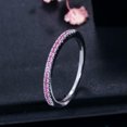 thumbnail image 6 of 3 Tone Gold Plated Stackable Skinny CZ Women Engagement Ring Set Fashion Jewelry, 6 of 9