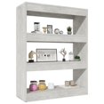 thumbnail image 3 of vidaXL Book Cabinet/Room Divider Concrete Grey 80x30x103 cm Engineered wood, 3 of 5