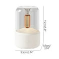thumbnail image 3 of Ovzne Usb Desktop Candle Aroma Diffuser - 9.5X9.5X10.5Cm Humidifier With Simulated Candlelight, Aromatherapy Function, Type-C Cord For Home Office, 3 of 6