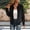 Black, variant on Women Faux Suede Bomber Jacket Sevevn Long Sleeve Zip Up Raglan Sleeve Cropped Casual Outerwear for Everyday Street Wear