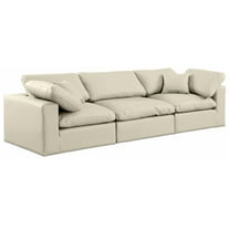 Meridian Furniture Comfy Cream Faux Leather Modular Sofa