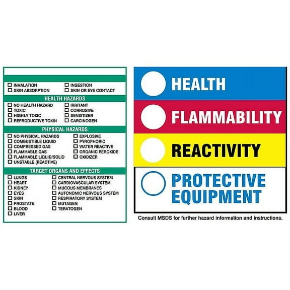 Brady Rectangle HMIG Target Label, Multicolor, Pk100 60335