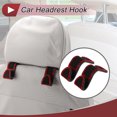 thumbnail image 2 of Unique Bargains 2 Pcs for Purses and Bags, Umbrella Etc Car Seat Headrest Hook Sturdy Car Seat Back Organizer Hooks Red ABS Rhinestone 2.56"x1.38", 2 of 7