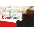 Zippered Coin Pouch, Change holder For Men/Woman made with Genuine