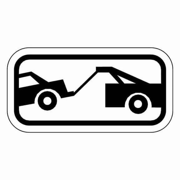 Lyle Towing Sym Parking Sign,6" x 12" R7-201A-12HA