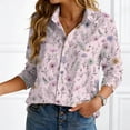thumbnail image 2 of felwors Womens Button Down Shirt Long Sleeve Blouse Business Work Tops Dressy Casual Floral Printed Outfits (Pink, XL), 2 of 8