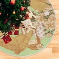 thumbnail image 5 of FMSHPON Horse Flower Girl Xmas Christmas Tree Skirt Stand Mat for Holiday Party Decoration Indoor Outdoor 48 inches, 5 of 6