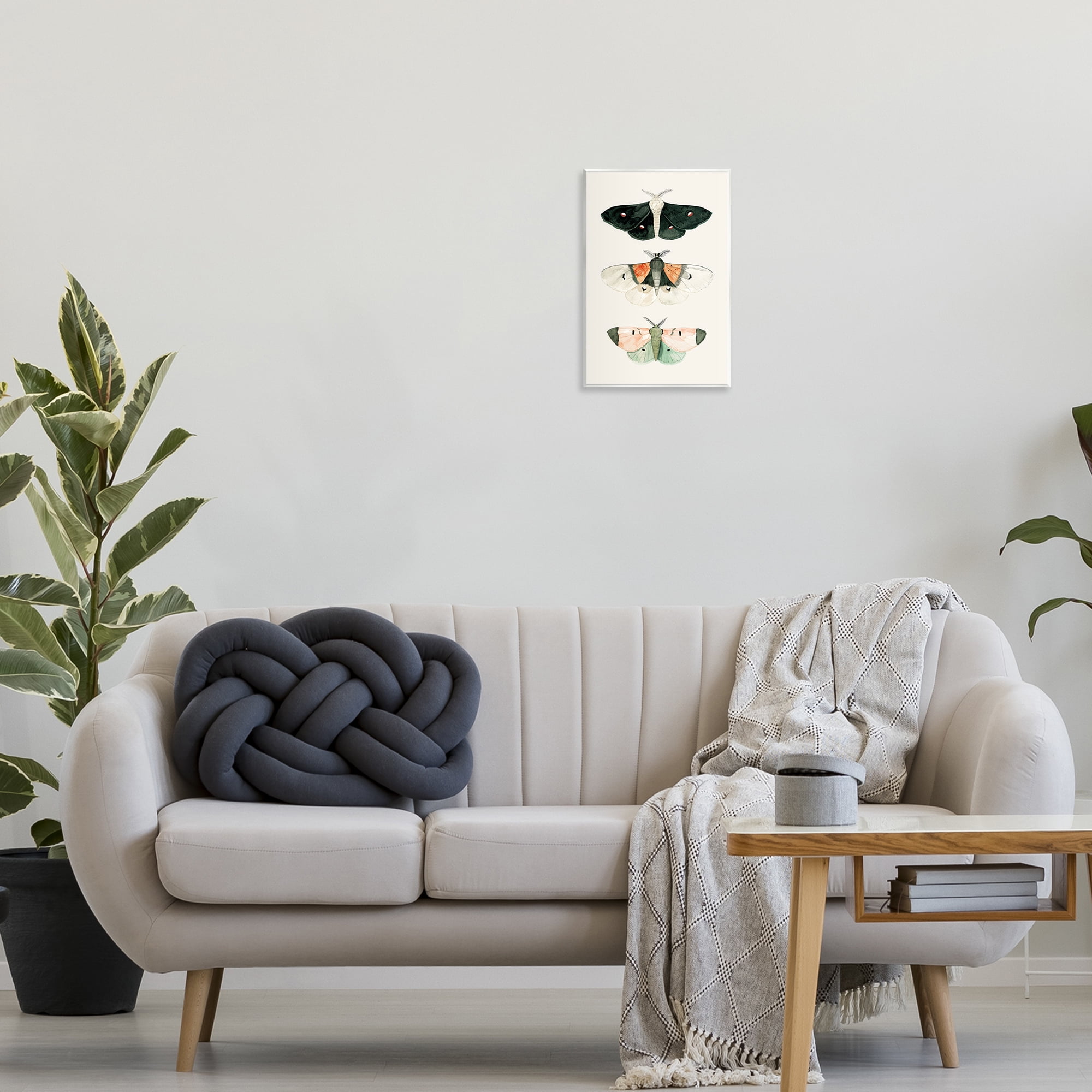 Stupell Industries Assorted Moth Trio Animals Painting Unframed Art Print Wall Art, 10 x 15
