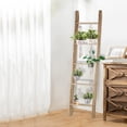 thumbnail image 4 of Fionafurn 5-Tier Blanket & Towel Ladder Rack Wall Mounted Wooden Shelf for Living Room Bathroom,Natural, 4 of 7