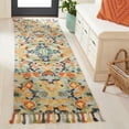 thumbnail image 2 of SAFAVIEH Blossom Everitt Floral Wool Runner Rug, Blue/Multi, 2'3" x 16', 2 of 9