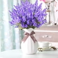 thumbnail image 3 of MINKUROW Artificial Lavender Silk Flowers Plastic Fake Plant Make a Bountiful Flower Arrangement Decor Your Outdoor Indoor House 12 Pieces, 3 of 7