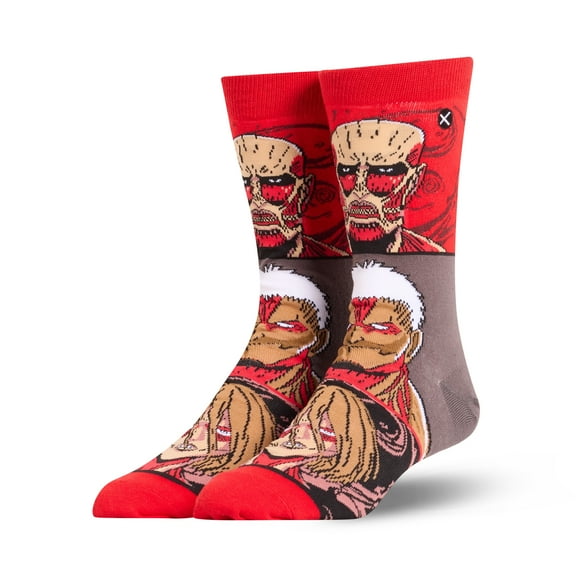 Cool Socks – Attack on Titan Titans Mash-Up Crew Socks – Size Large for Men & Women – Official Anime