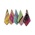 thumbnail image 2 of Kridhi Creation Handmade Vintage kantha quilted kitchen towelmixed  assorated Multicolor floral print Tea Towels,set of 5 pcs set hand towel dishcloth, 2 of 3