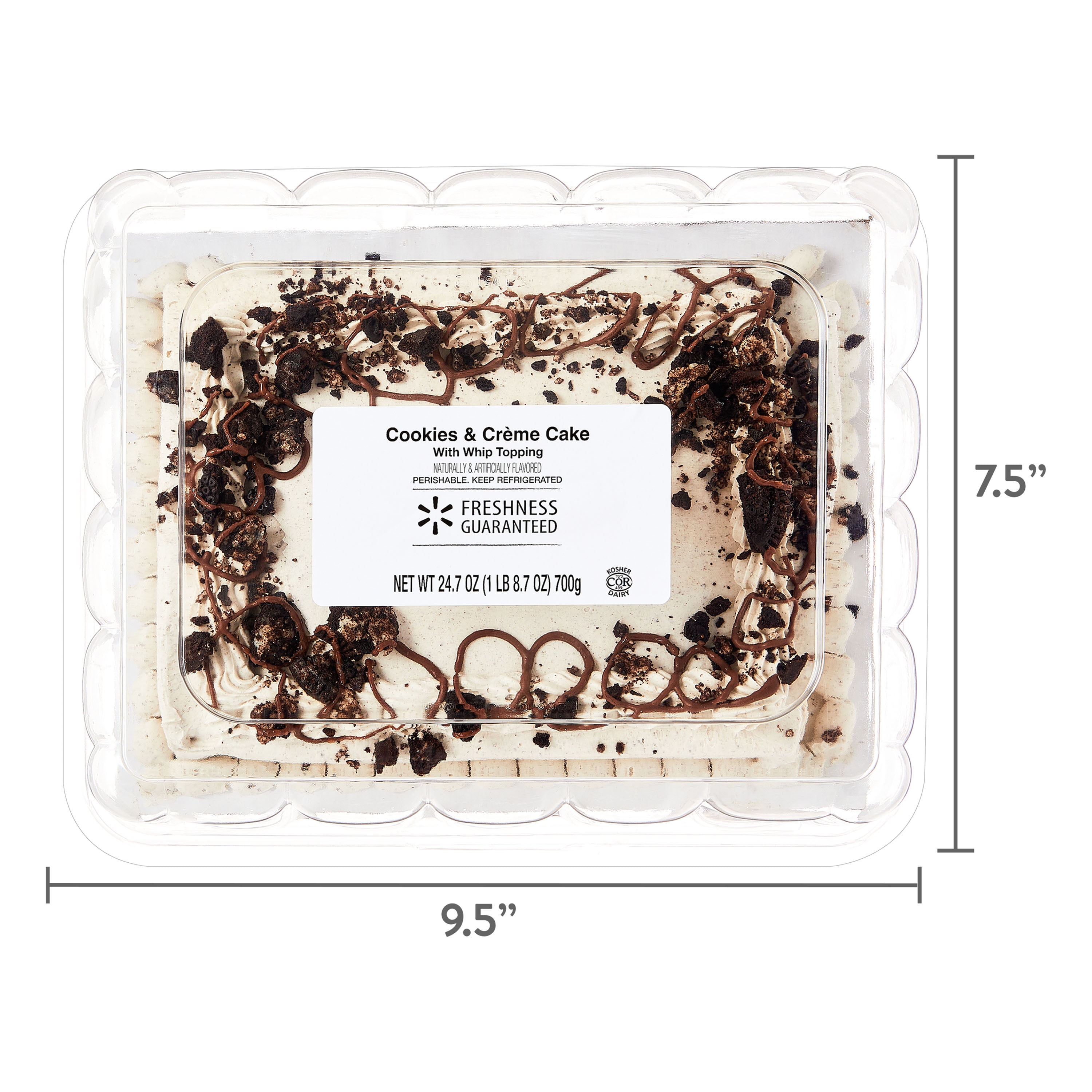 Freshness Guaranteed Cookies & Creme Cake, Whipped Topping, 24.7 oz