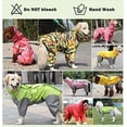 thumbnail image 5 of Impermeable para perros con capucha, chaqueta impermeable ajustable con velcro, para perros medianos y grandes., 5 of 5