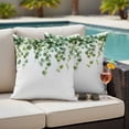 thumbnail image 2 of Outdoor Pillow Cover Spring Plants Set of 2 Waterproof Throw Pillowcases Green Leaves Decorative Patio Furniture Pillows for Couch Garden Indoor & Outdoor Use, 2 of 9