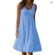 thumbnail image 1 of Guardurnaity Vestido Mujer Cuello Correa Vestido Cuello Correa Niña Sin Mangas Playa Ropa Vestidos Cielo azul S, 1 of 5