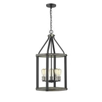 5 Light Pendant in Restoration Style 16 inches Wide By 31 inches High-Ashen Barnboard Finish Bailey Street Home 372-Bel-3173628