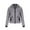 Gray, variant on Babysbule Winter Jackets for Women Woman Fashion Long Sleeves Zipper Comfortable Loose Tops Hooded Long Coat Blouse